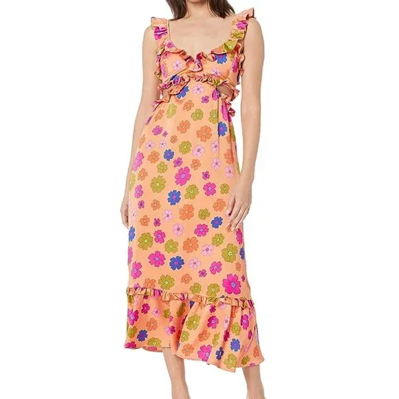 knee length dresses for ladies Lane Midi Dress ~ Poppin Poppy – Show Me Your Mumu main image 1
